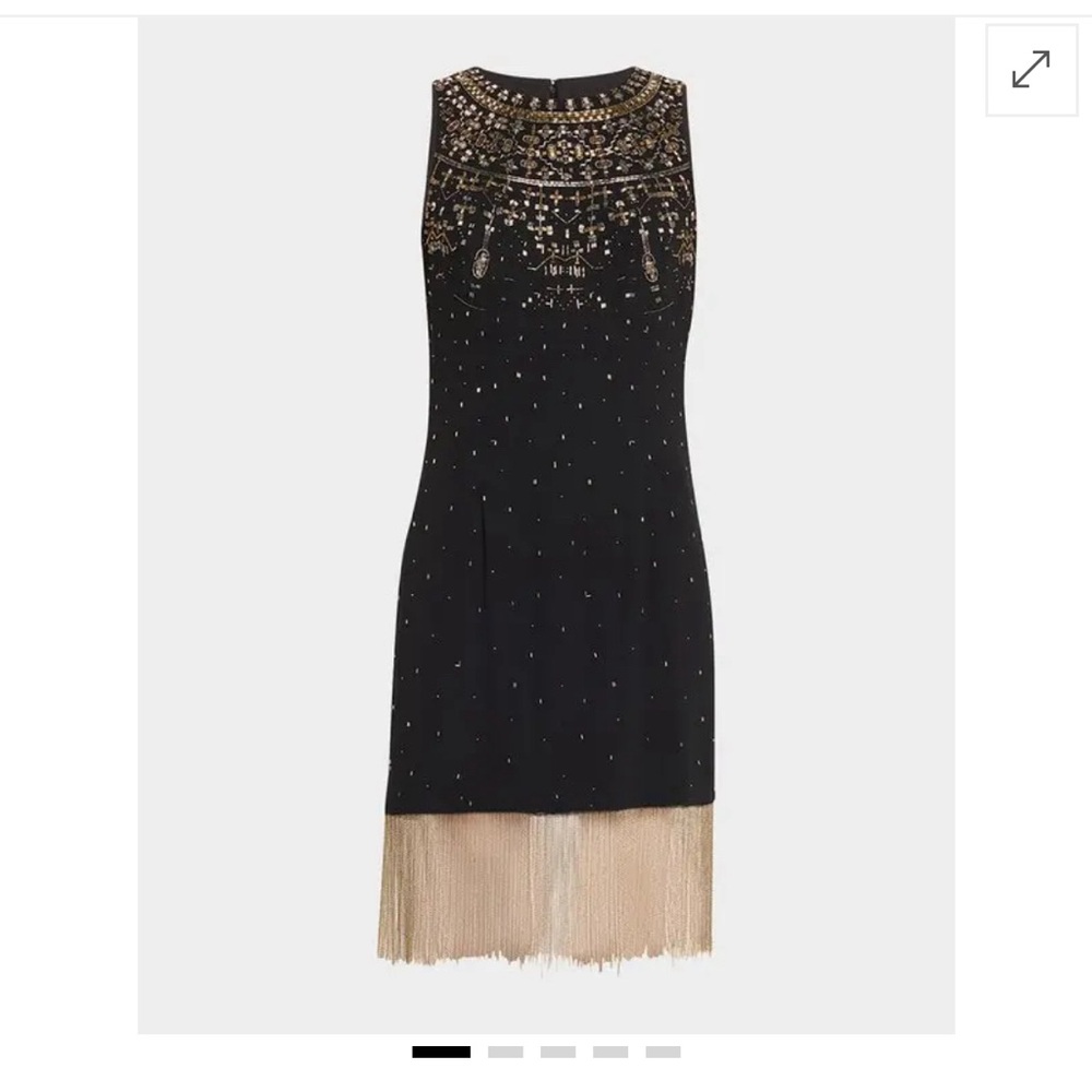 NWOT Chic Black Gatsby-Style Embellished Midi Dress